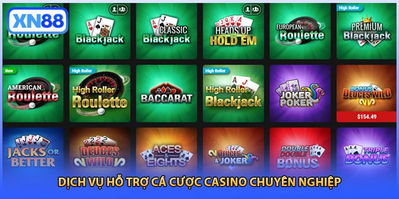 Dịch vụ hỗ trợ cá cược casino chuyên nghiệp
